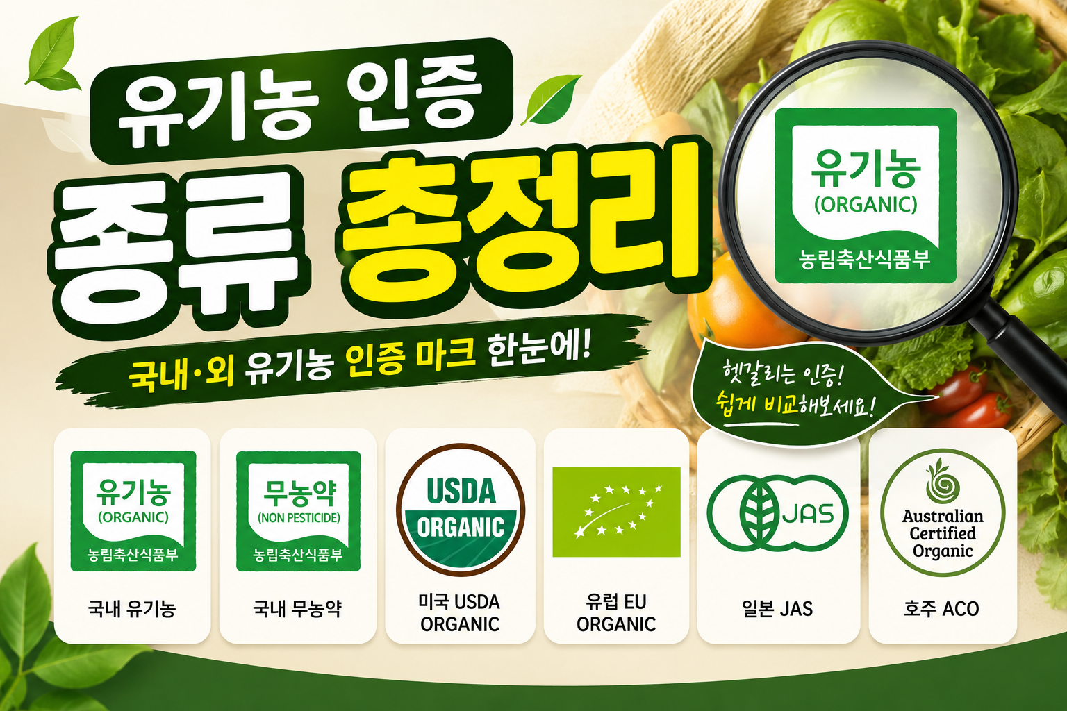 유기농 인증 종류 총정리 썸네일