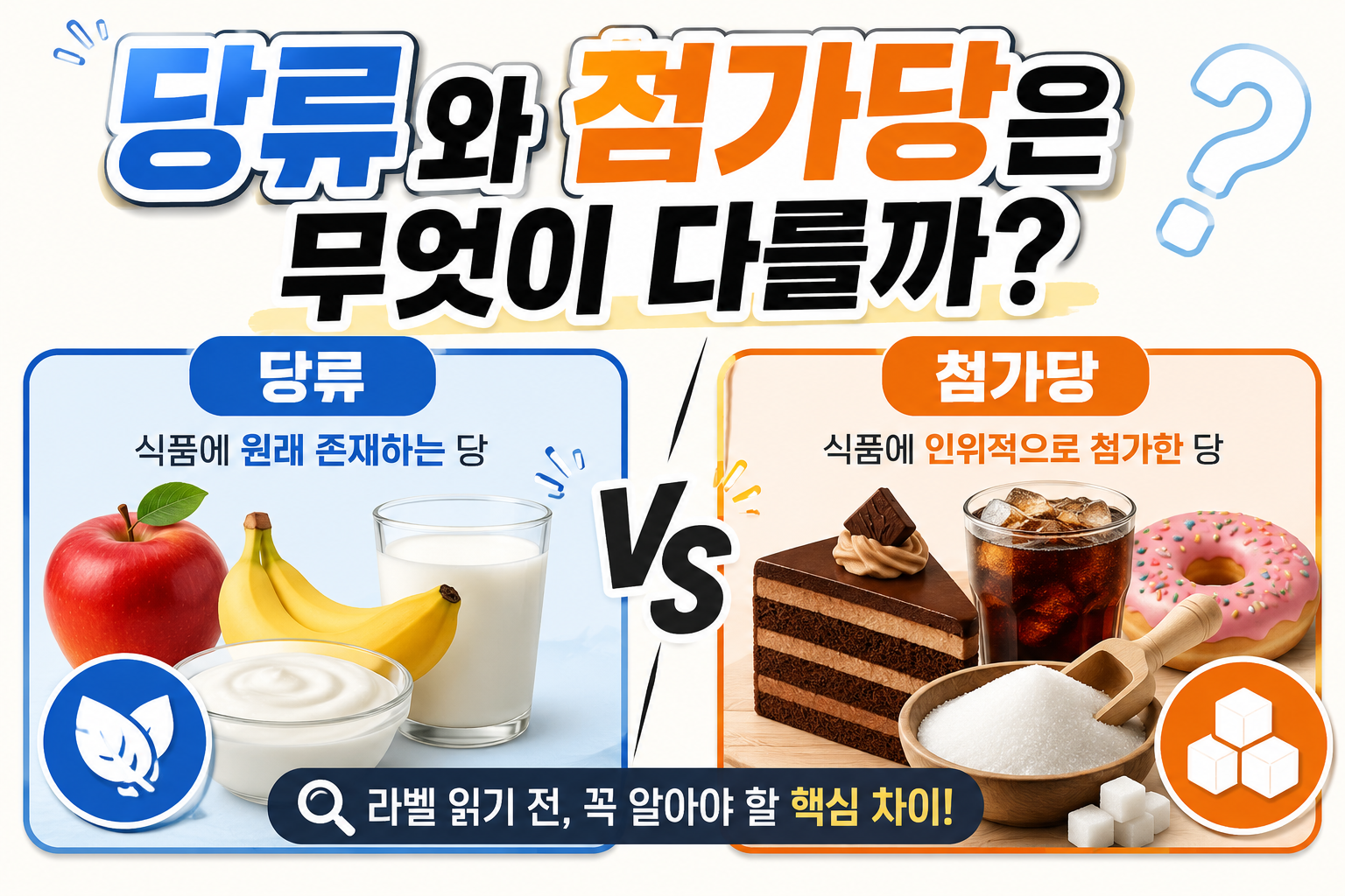 당류와 첨가당 차이 비교 썸네일