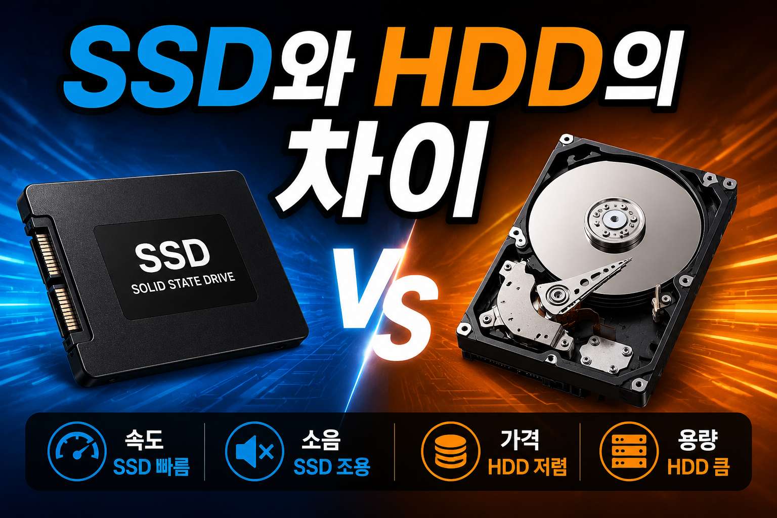 SSD와 HDD 비교 분석 썸네일