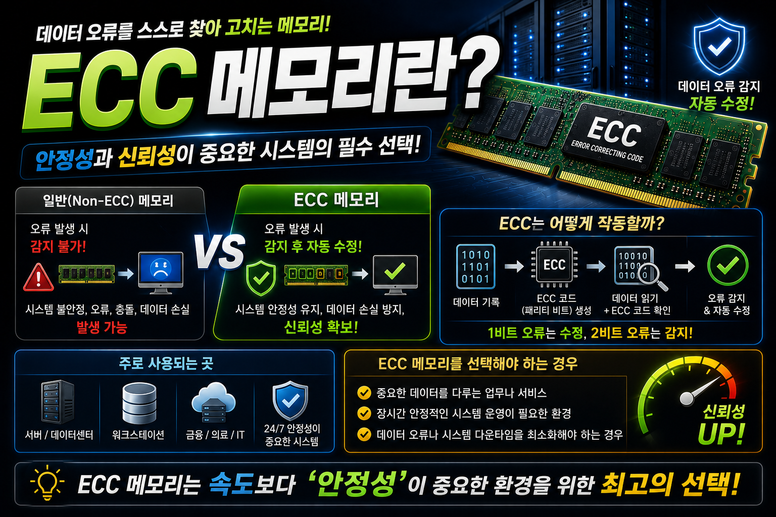 ECC 메모리: 안정성과 신뢰성의 선택 썸네일