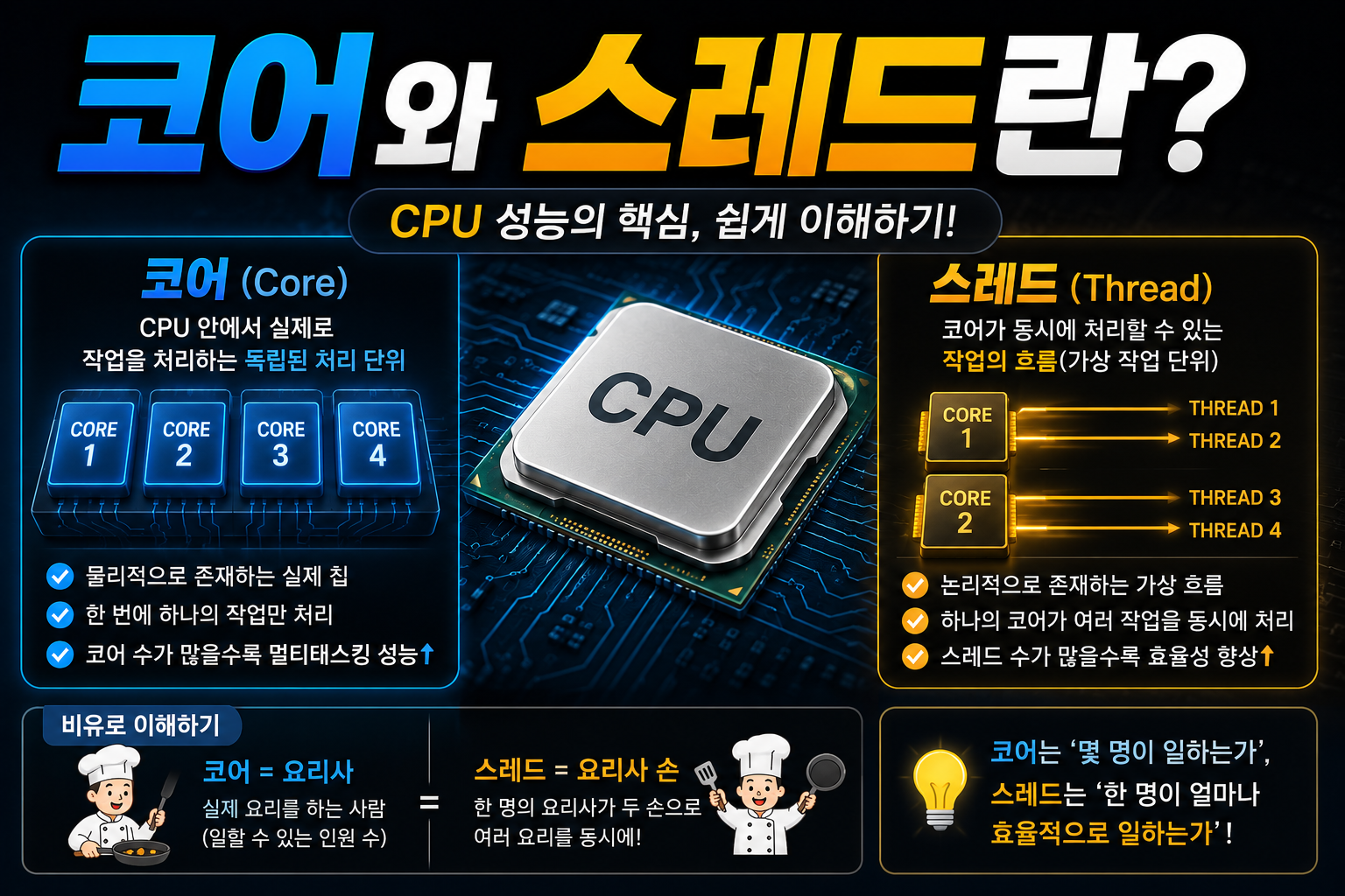 CPU의 코어와 스레드 이해하기 썸네일