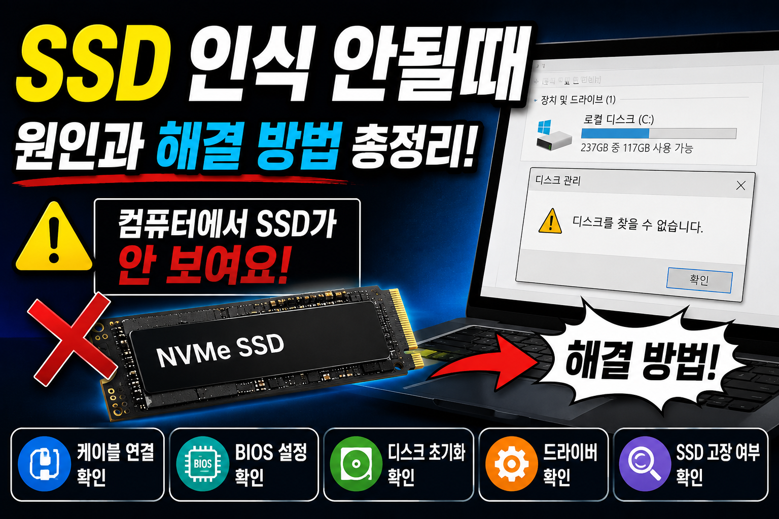 SSD 인식 문제 해결 방법 총정리 썸네일