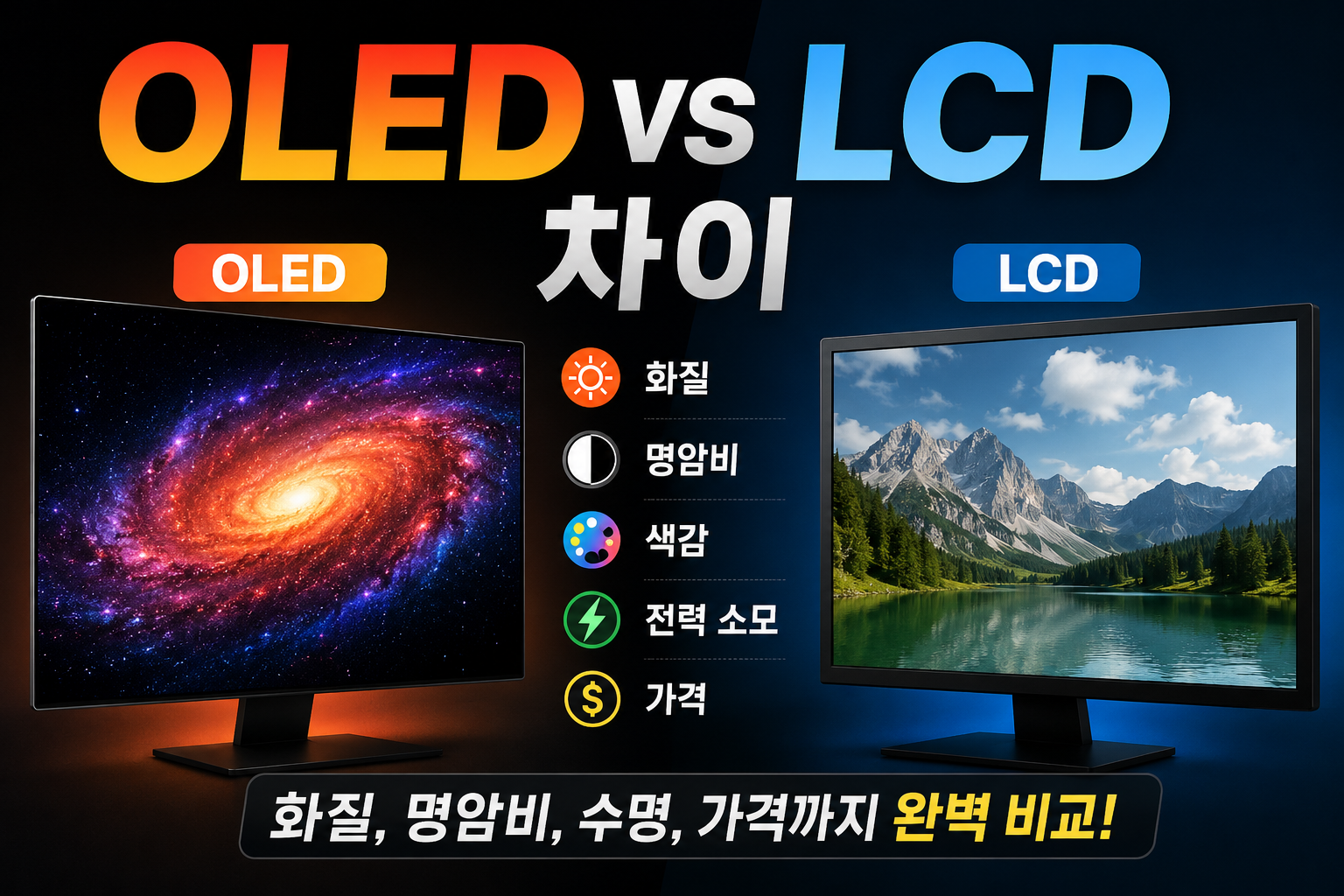 OLED vs LCD 비교 그래픽 썸네일