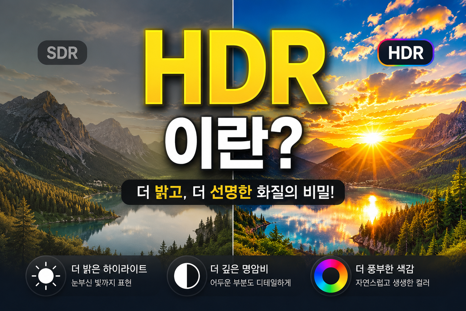 HDR와 SDR의 비교 썸네일