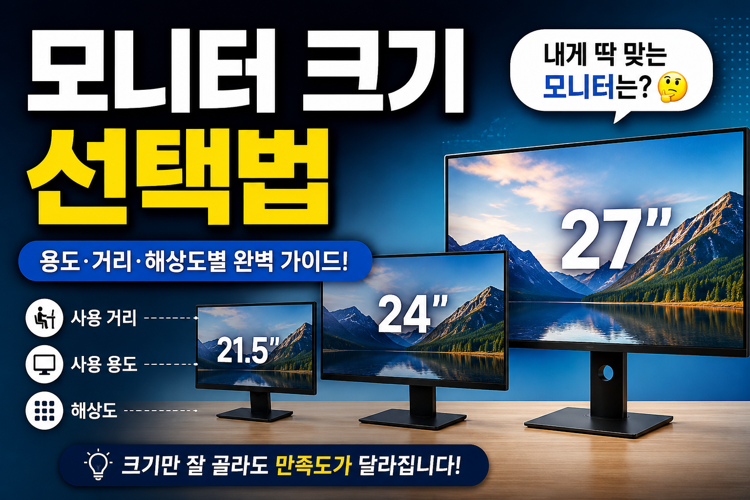 모니터 크기 선택 가이드 썸네일