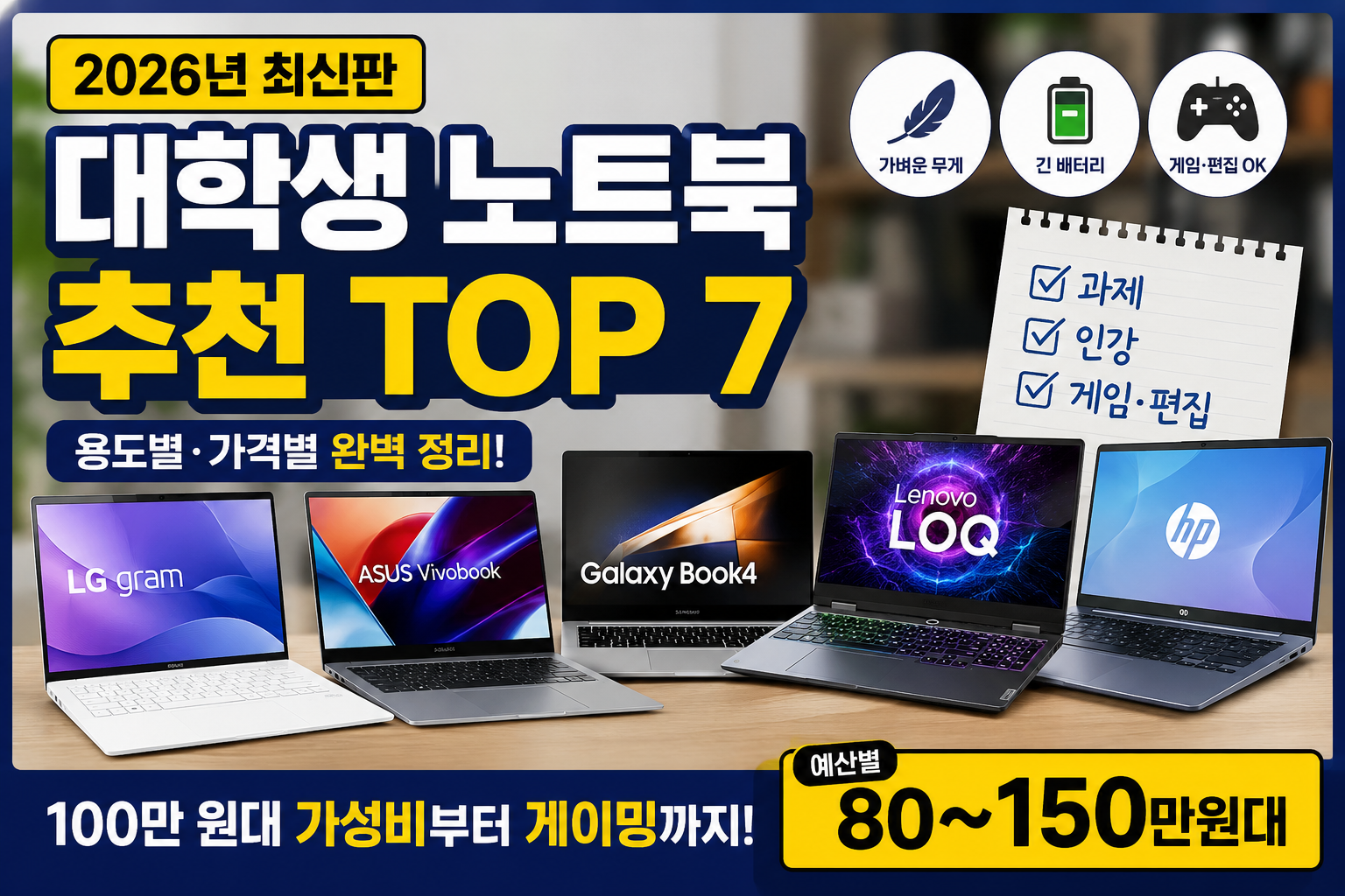 대학생 노트북 추천 TOP 7 썸네일
