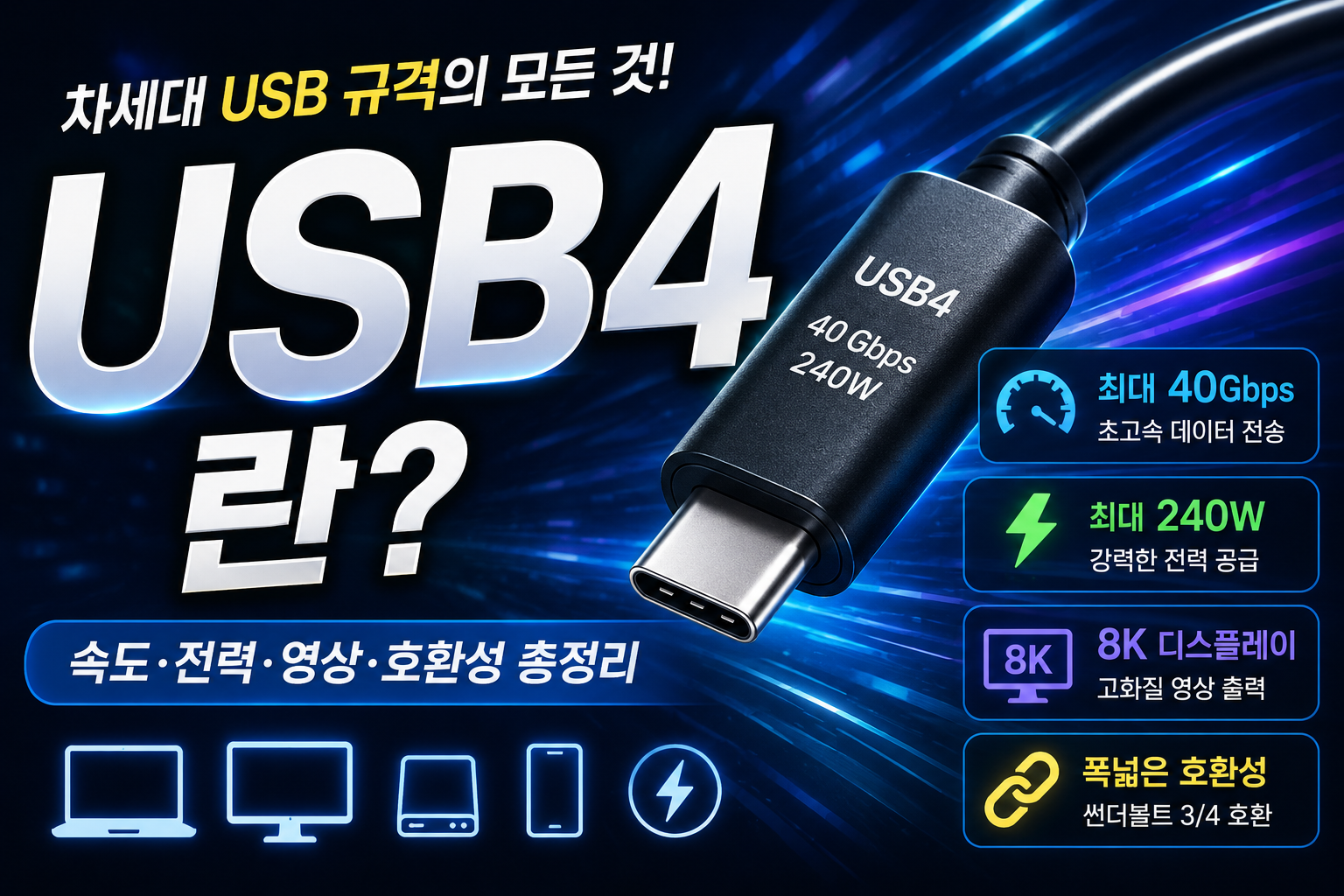 USB4 차세대 규격 완벽 정리 썸네일