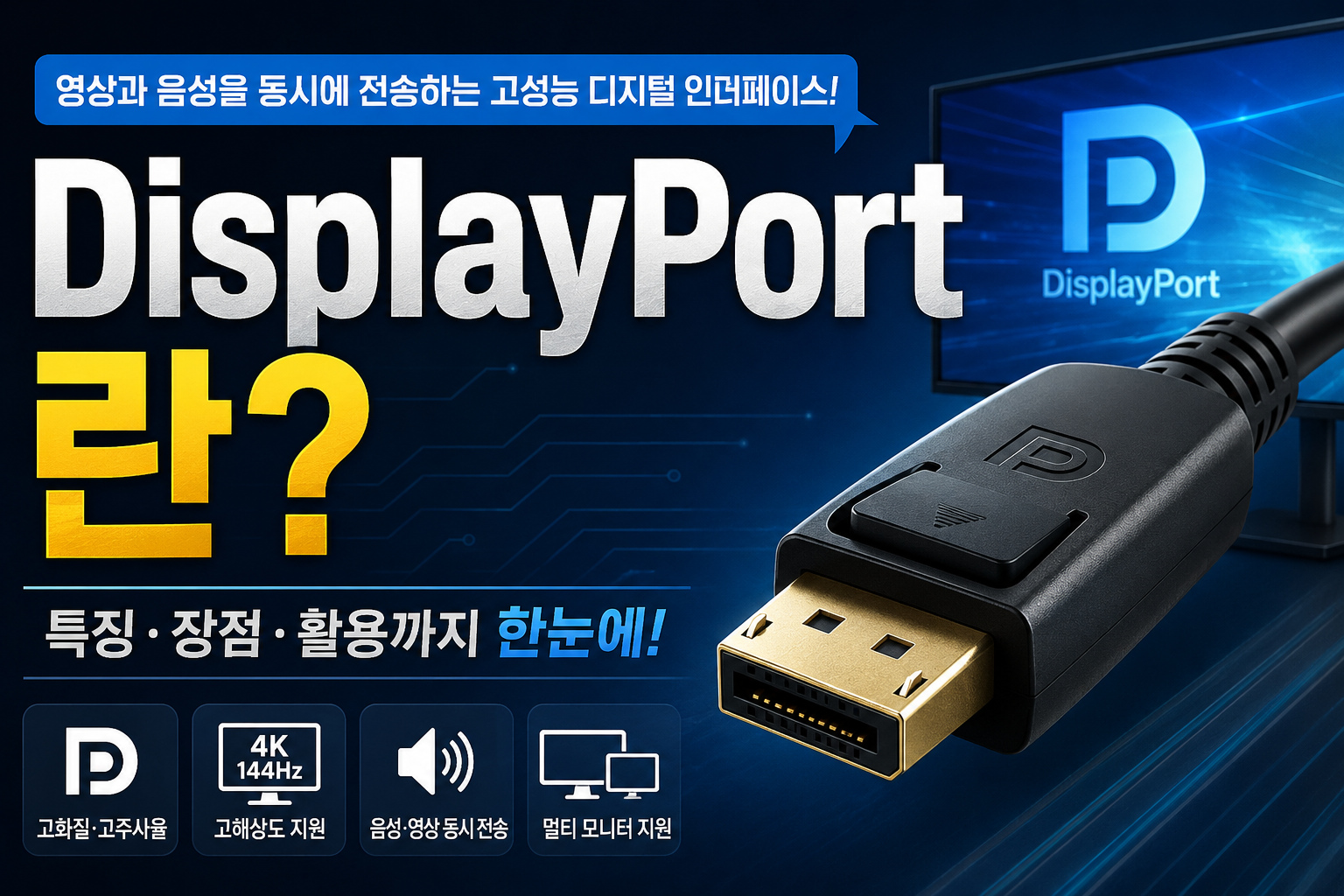 DisplayPort 완벽 가이드: 고화질 연결의 모든 것 썸네일