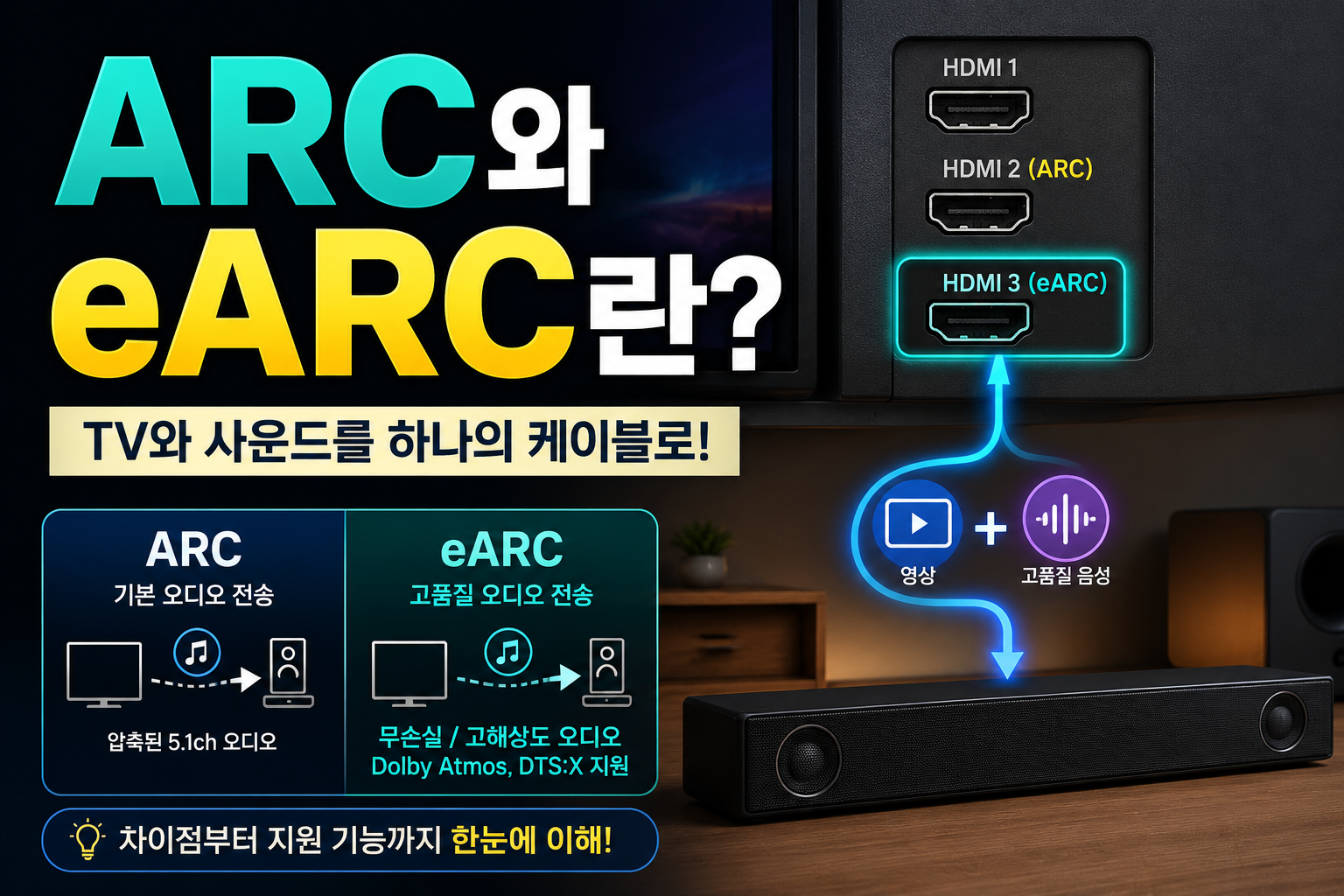 ARC와 eARC, 한눈에 비교하기 썸네일