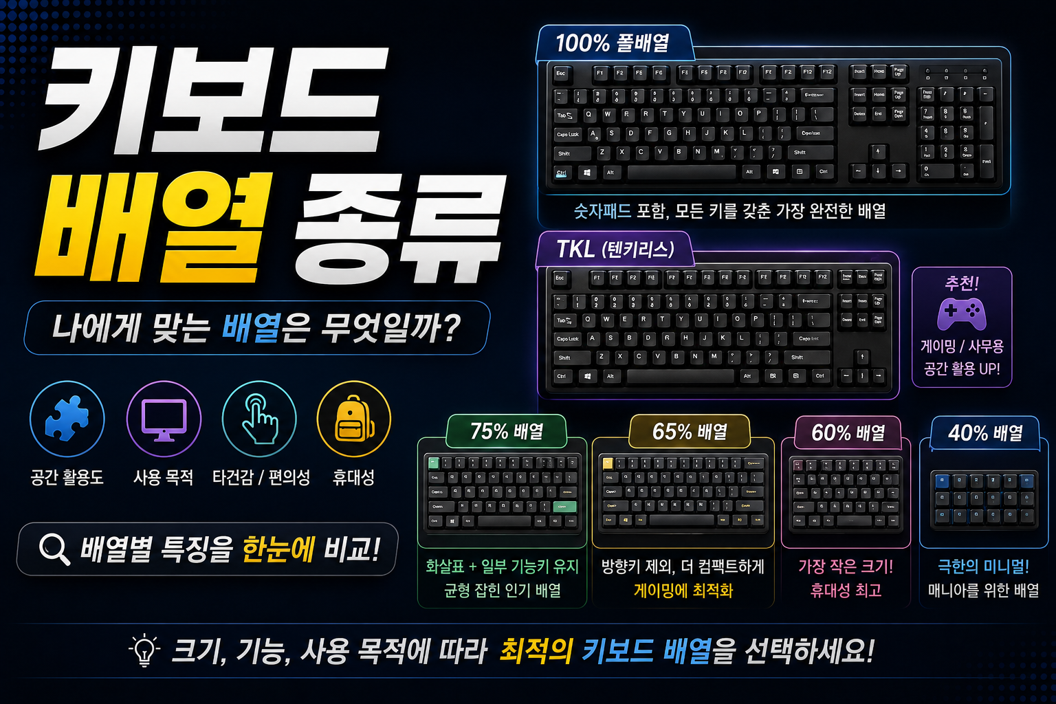 키보드 배열 종류 한눈에 비교 썸네일