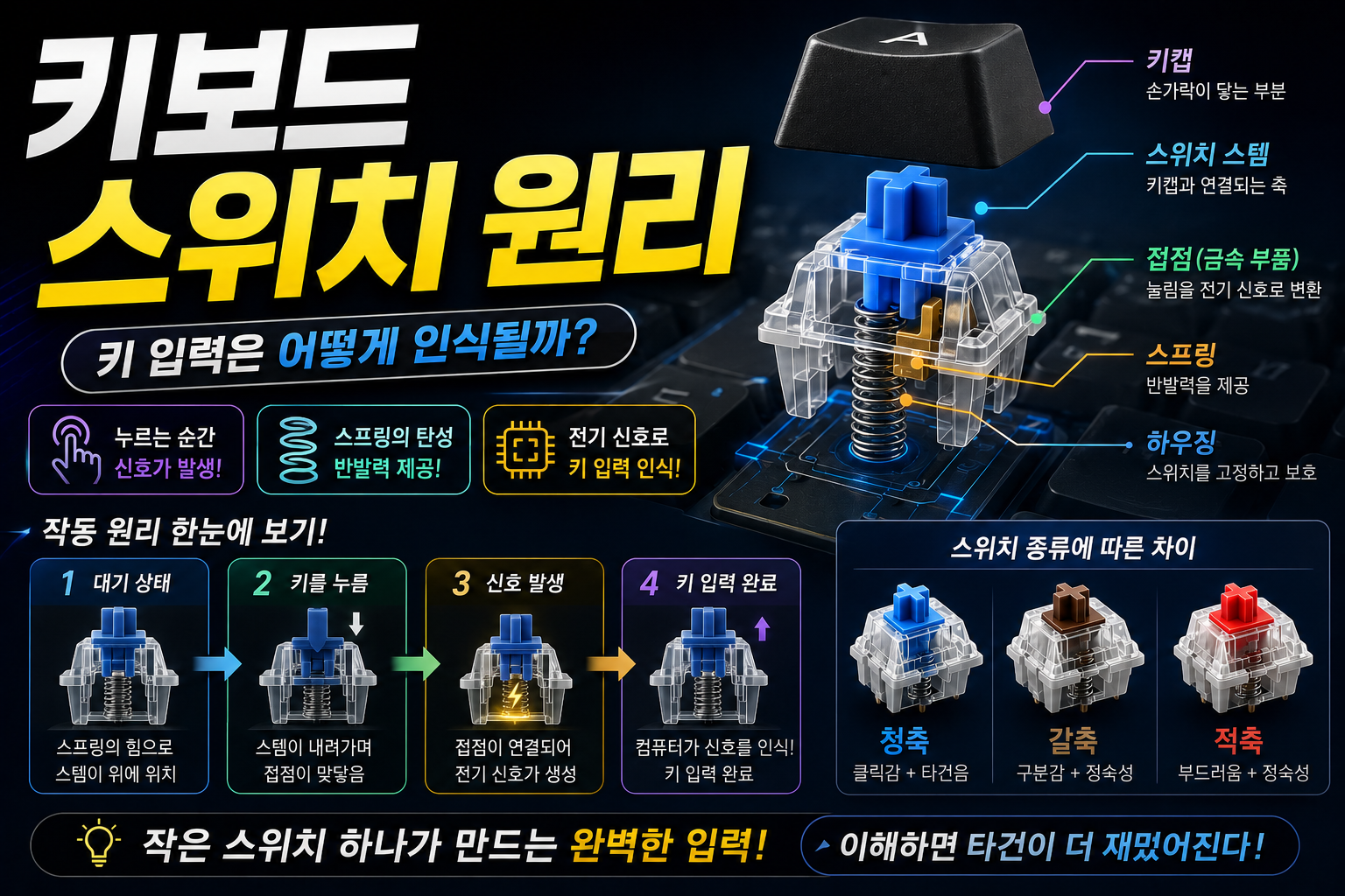 기계식 키보드 스위치 작동 원리 썸네일