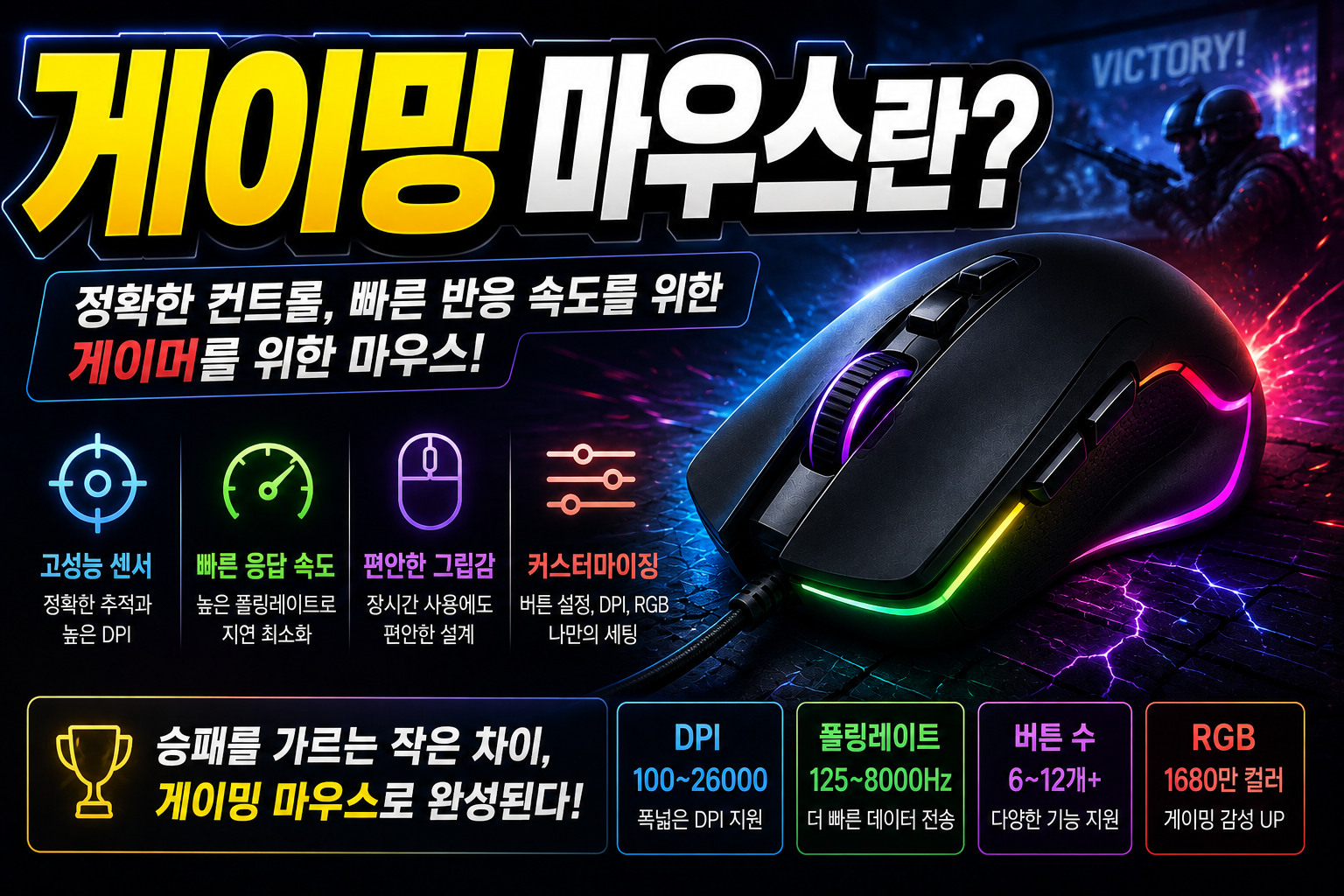 네온 게이밍 마우스 인포그래픽 썸네일