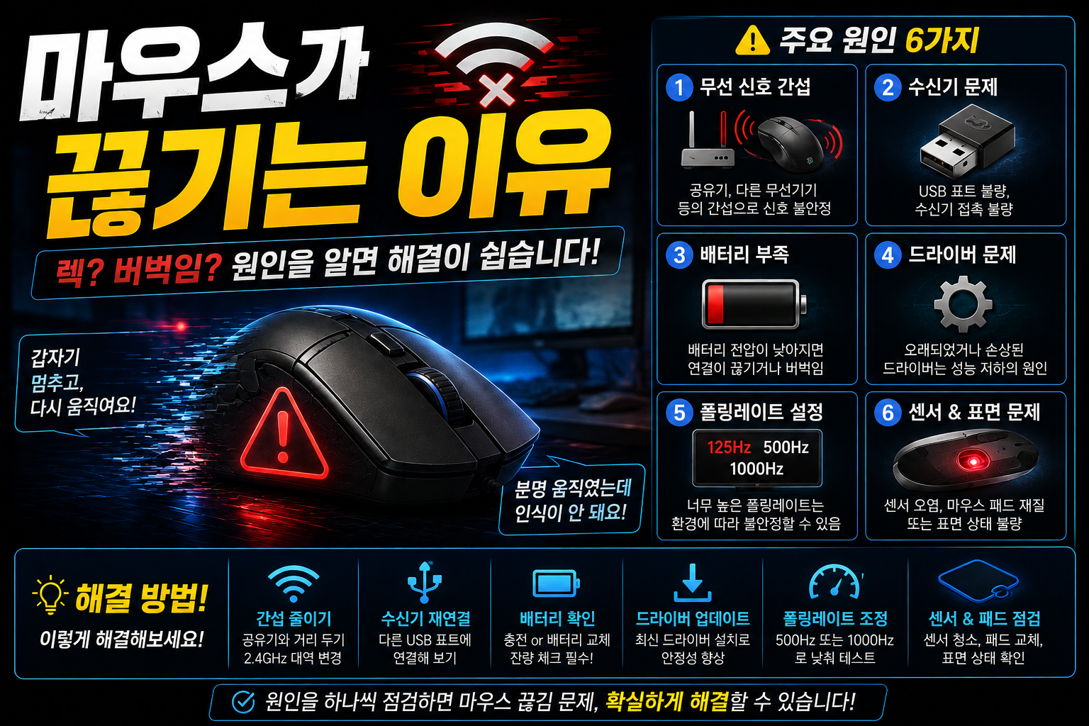 마우스 끊김 원인과 해결법 썸네일